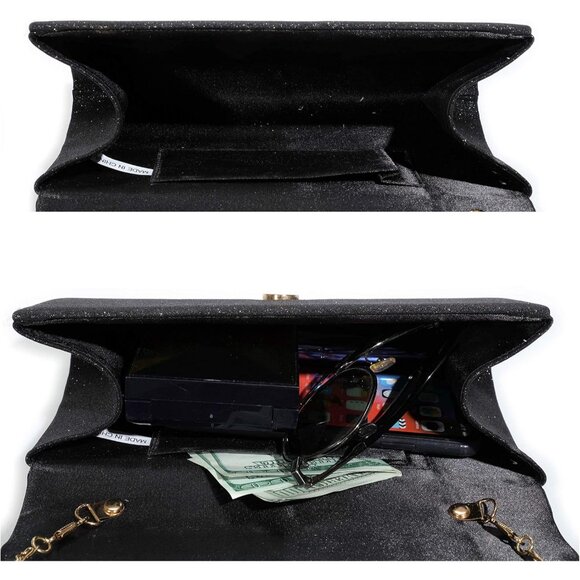 Womens Ladies Sparkling Party Handbag Evening Bag Clutch Purses - Picture 6 of 6